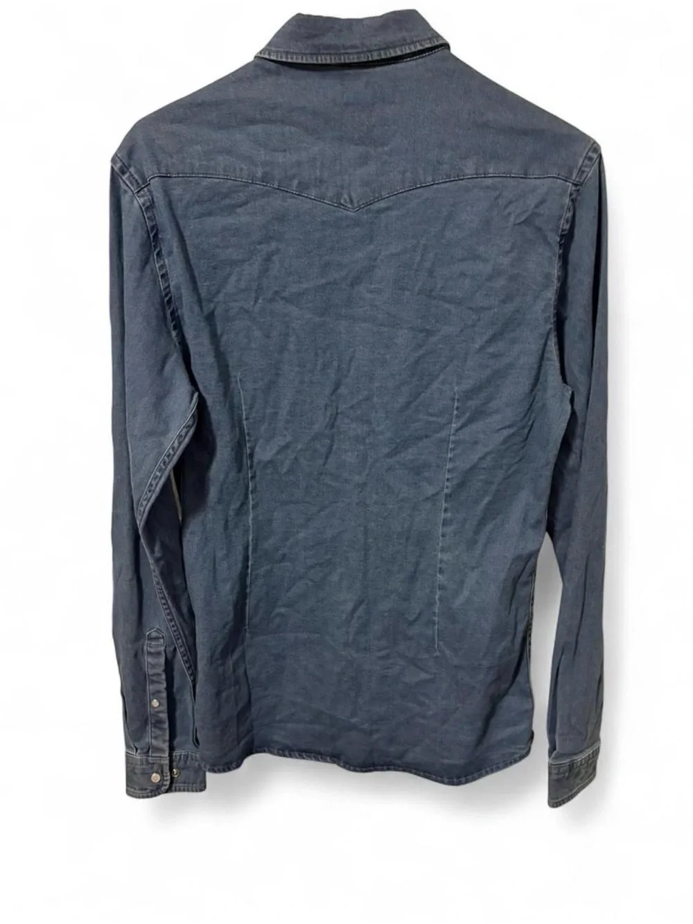 ASOS Women's Denim Button-Down Shirt in Navy Blue - Picture 5 of 5